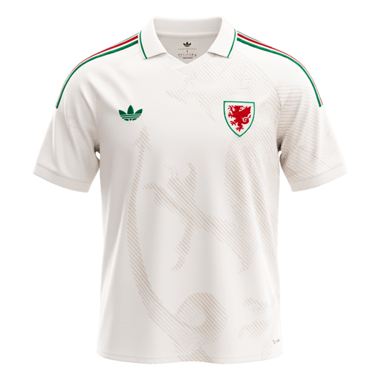 Wales Mens Away Soccer Jersey World Cup 2026 White