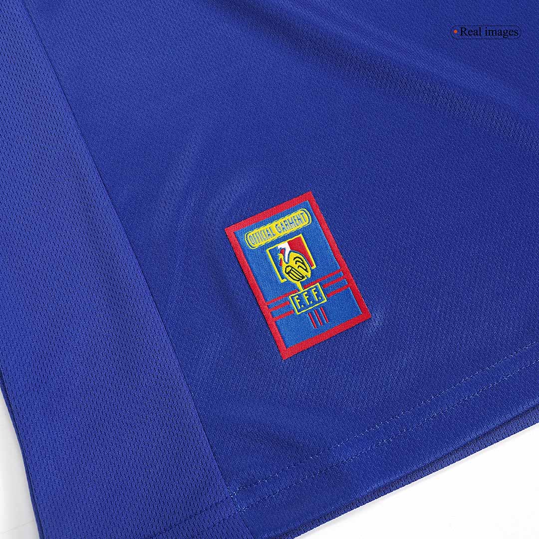 Retro ZIDANE #10 France Mens Home Soccer Jersey World Cup 1998 Blue