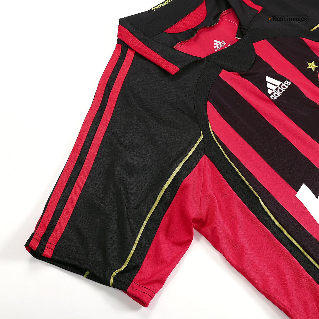 Retro MALDINI #3 AC Milan Mens Home Soccer Jersey 2006/07 Red&Black