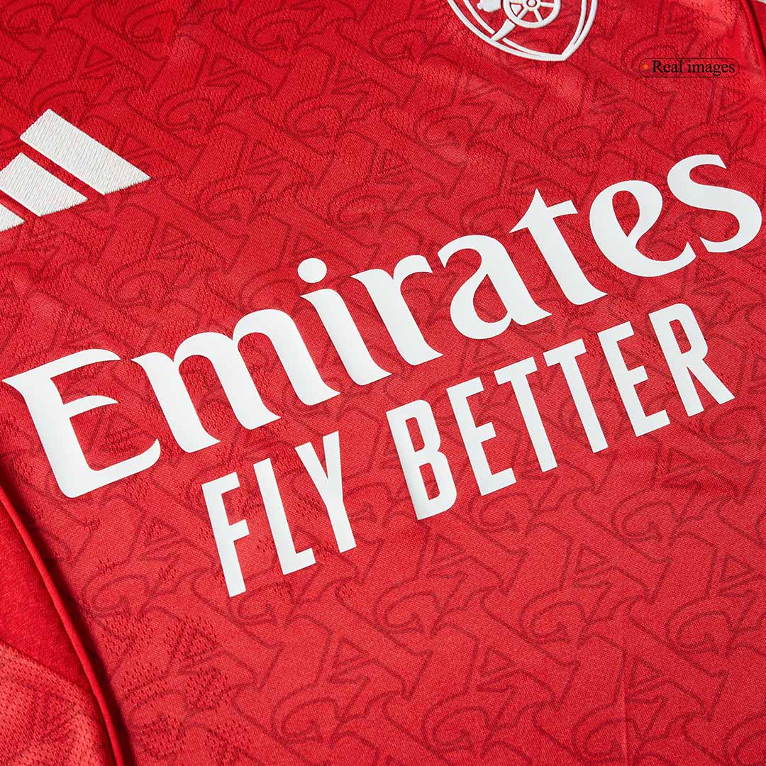SALIBA #2 Arsenal Mens Home Soccer Jersey 2025/26 Red - Player Version