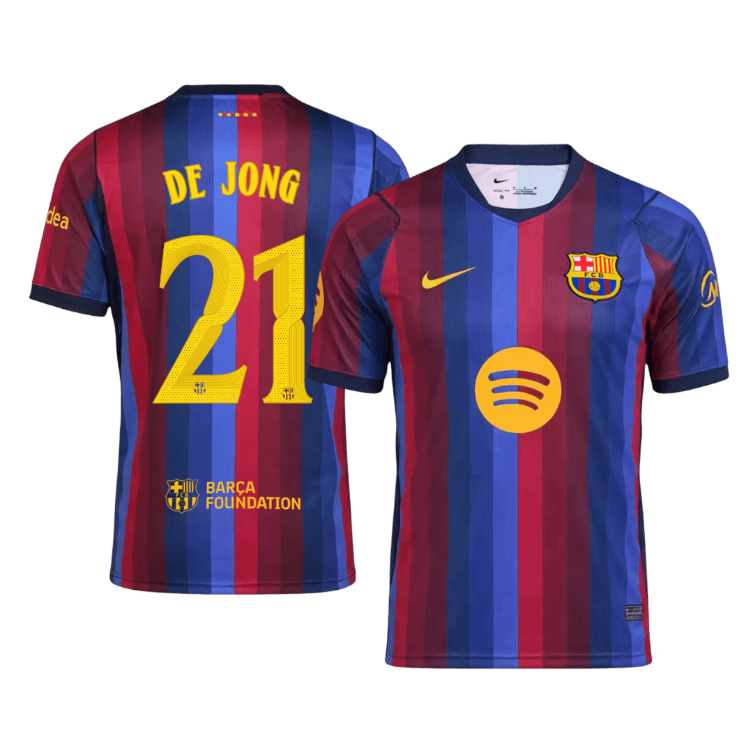 Barcelona Home Soccer Jersey 2026/27 – DE JONG #21 – UCL