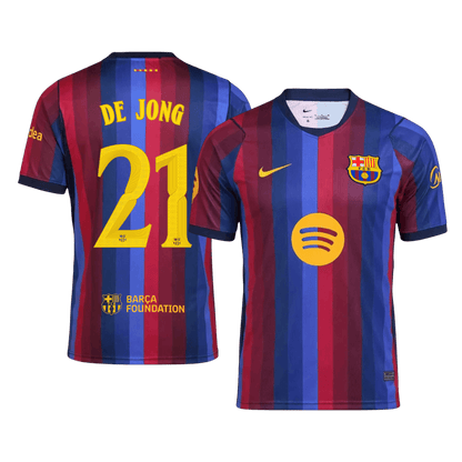 Barcelona Home Soccer Jersey 2026/27 – DE JONG #21 – UCL