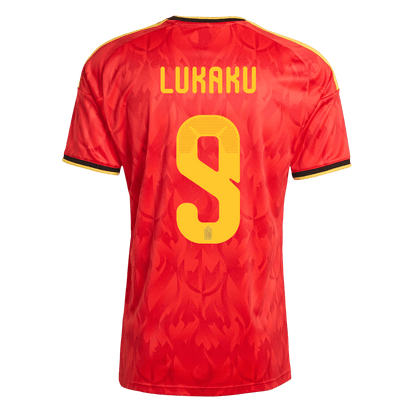 LUKAKU #9 Belgium Mens Home Soccer Jersey World Cup 2026 Red
