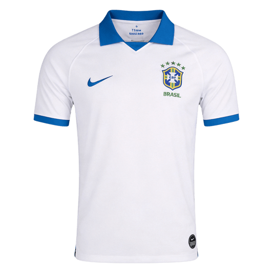 Retro Brazil Mens Away Soccer Jersey 2019 White