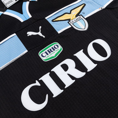 Retro Lazio Mens Away Soccer Jersey 1998/99 Navy
