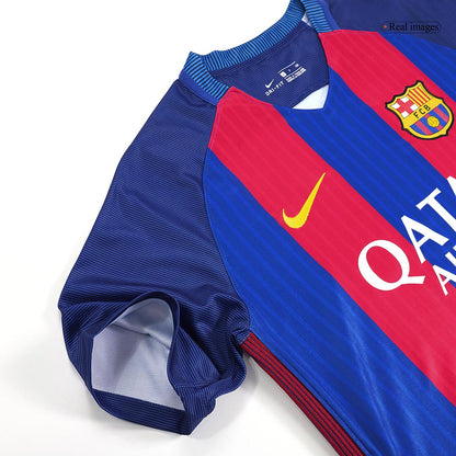 Retro Barcelona Mens Home Soccer Jersey 2016/17 Red&Blue