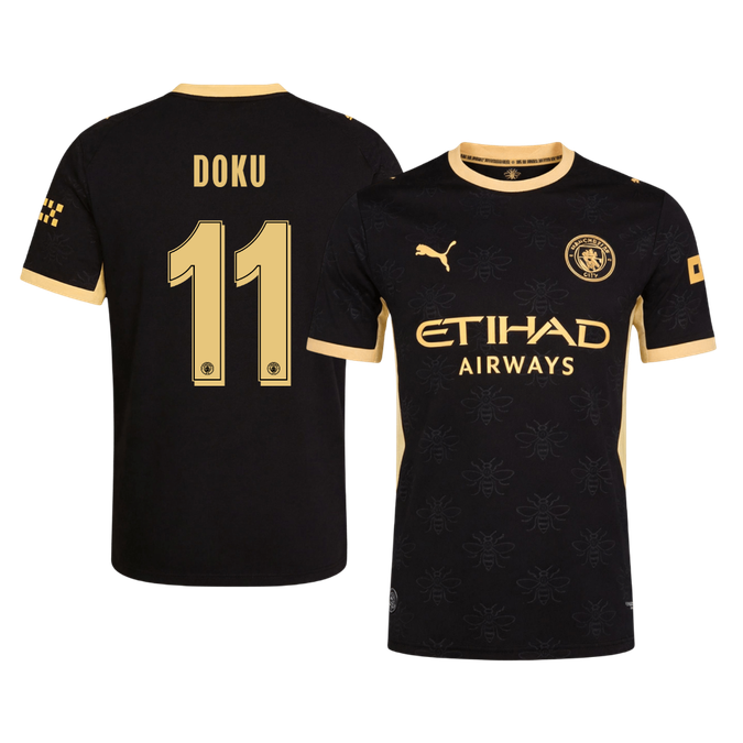 Manchester City Away Soccer Jersey 2026/27 – DOKU #11 – UCL (Player Version)
