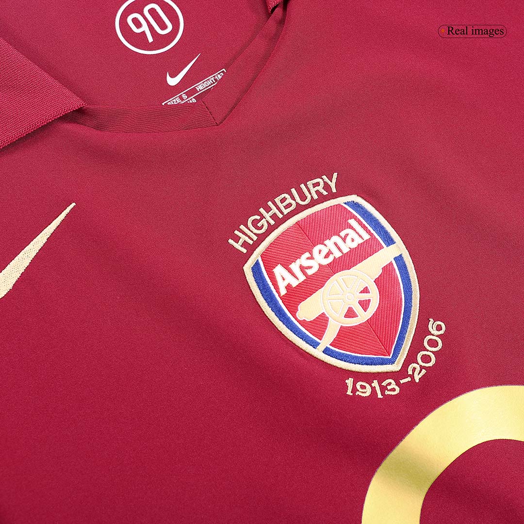 Retro HENRY #14 Arsenal Mens Home Soccer Jersey 2005/06 Red