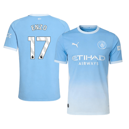 Manchester City Home Soccer Jersey 2026/27 – ENZO #17 (Player Version)