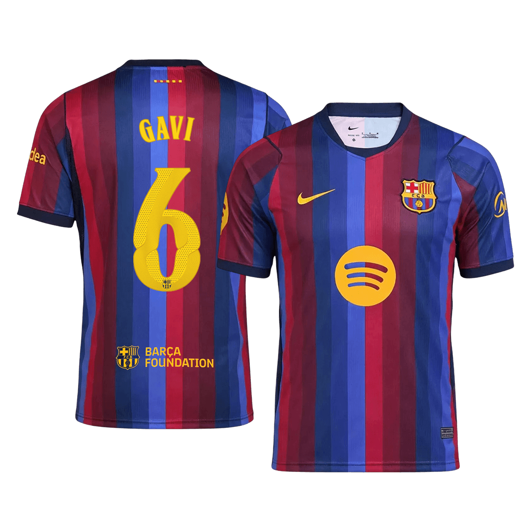 Barcelona Home Soccer Jersey 2026/27 – GAVI #6 – UCL