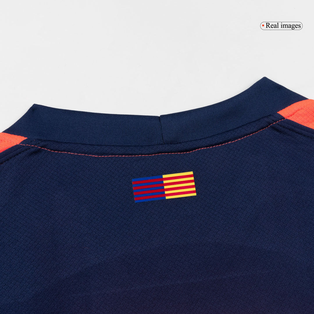 LEWANDOWSKI #9 Barcelona Mens Third Away Soccer Jersey UCL 2025/26 Orange