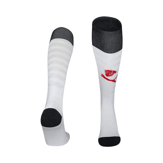 AC Milan Kids Away Soccer Socks 2025/26 White [PREMIUM]