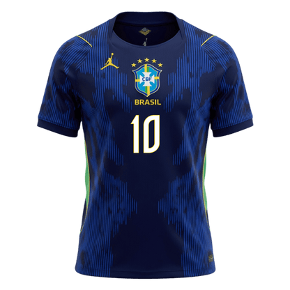 NEYMAR JR #10 Brazil Mens Away Soccer Jersey World Cup 2026 Navy