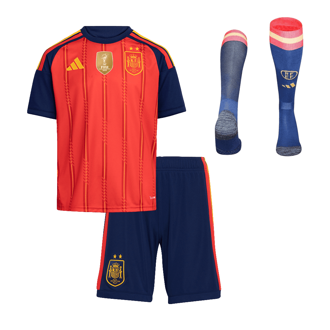 [Champion Edition] Spain Kids Home Soccer Full Kit World Cup 2026