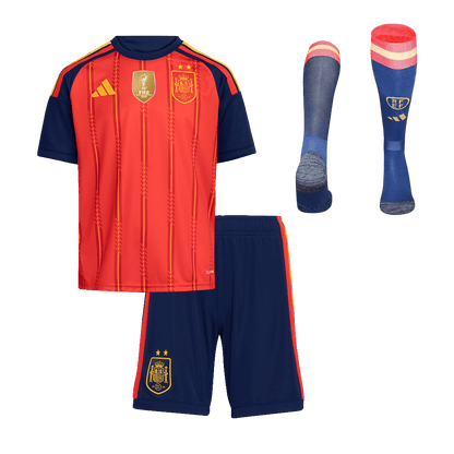 [Champion Edition] Spain Kids Home Soccer Full Kit World Cup 2026