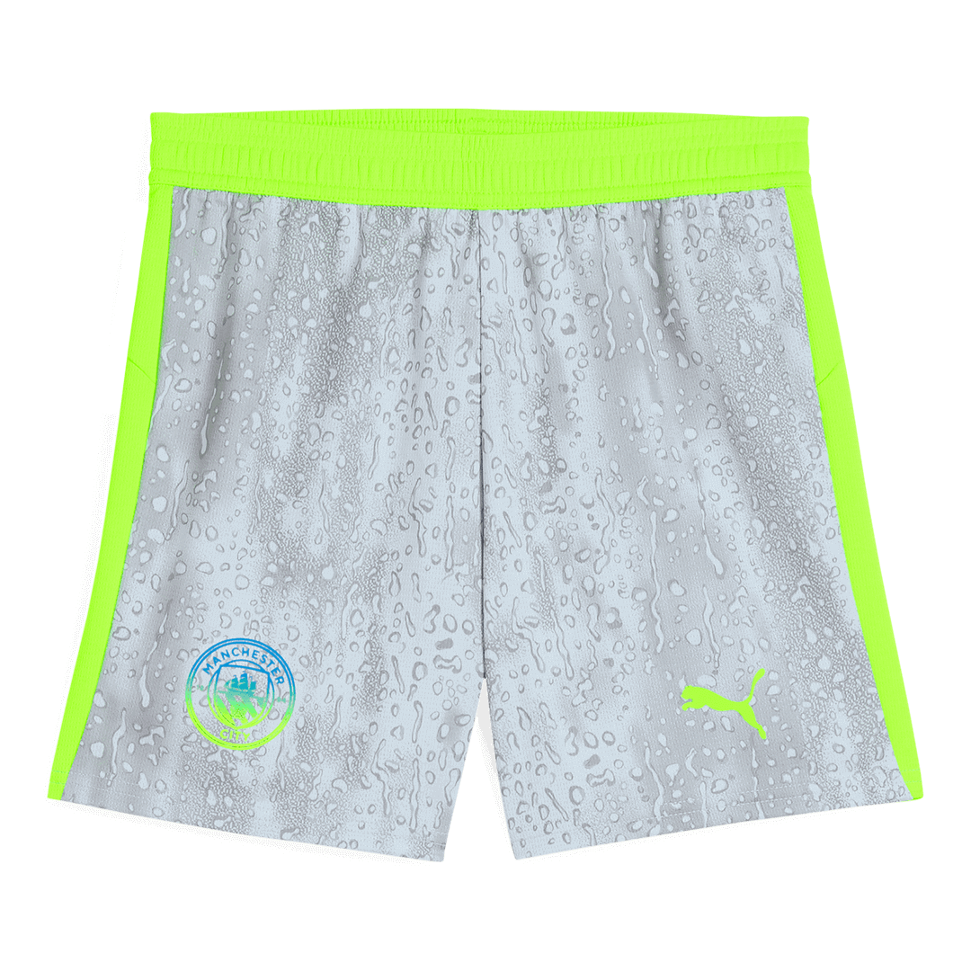 Manchester City Mens Third Away Soccer Shorts 2025/26 Gray