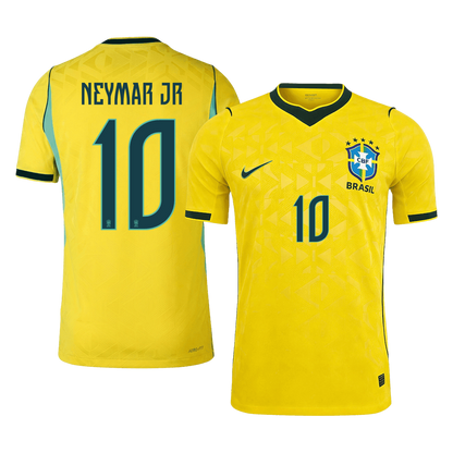 NEYMAR JR #10 Brazil Mens Home Soccer Jersey World Cup 2026 Yellow - Player Version