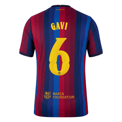 Barcelona Home Soccer Jersey 2026/27 – GAVI #6 – UCL (Player Version)
