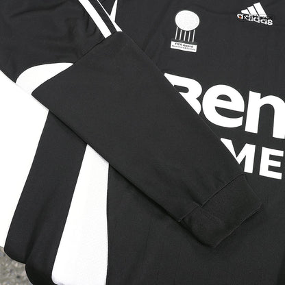 Retro RAUL #7 Real Madrid Mens Away Long Sleeve Soccer Jersey 2006/07 Black