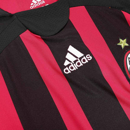 Retro MALDINI #3 AC Milan Mens Home Soccer Jersey 2006/07 Red&Black