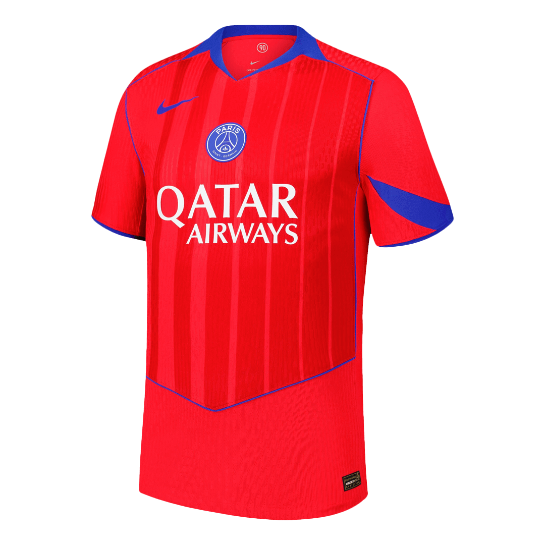 PSG Mens Third Away Soccer Jersey 2025/26 Red - Player Version