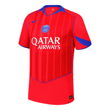 PSG Mens Third Away Soccer Jersey 2025/26 Red - Player Version