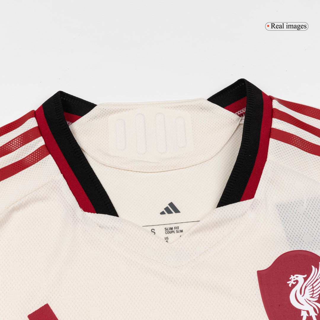 GAKPO #18 Liverpool Mens Away Soccer Jersey 2025/26 White - Player Version