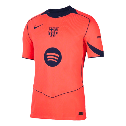 RAPHINHA #11 Barcelona Mens Third Away Soccer Jersey UCL 2025/26 Orange - Player Version