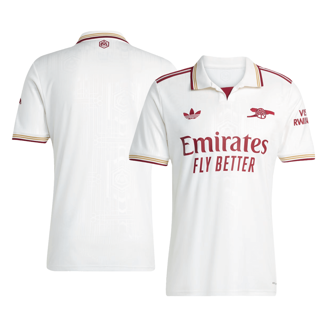 Arsenal Mens Third Away Soccer Jersey 2025/26 White