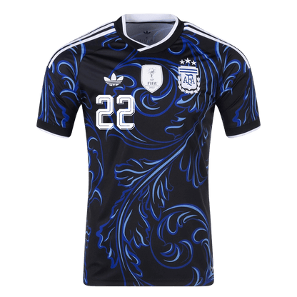L. MARTINEZ #22 Argentina Mens Away Soccer Jersey World Cup 2026 Black