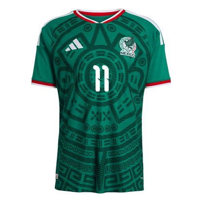 S.GIMENEZ #11 Mexico Mens Home Soccer Jersey World Cup 2026 Green - Player Version