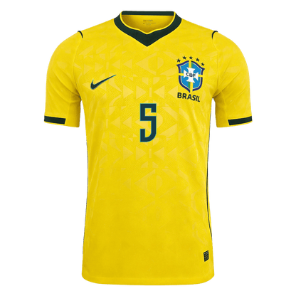 CASEMIRO #5 Brazil Mens Home Soccer Jersey World Cup 2026 Yellow - Player Version