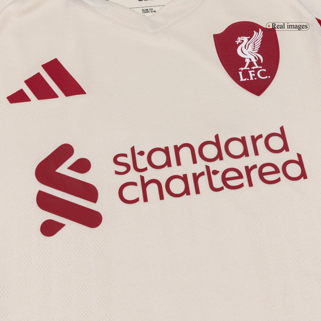 Liverpool Mens Away Soccer Jersey 2025/26 White - Player Version