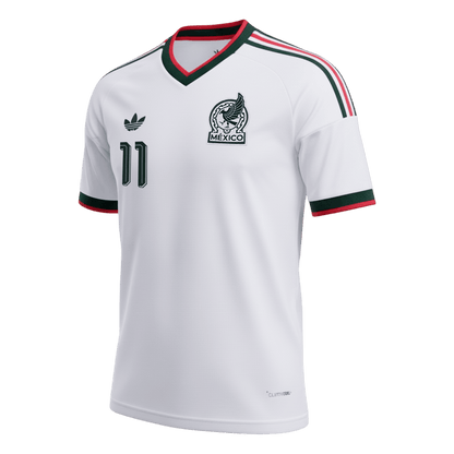 S.GIMENEZ #11 Mexico Mens Away Soccer Jersey World Cup 2026 White