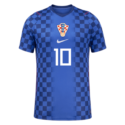 MODRIĆ #10 Croatia Mens Away Soccer Jersey World Cup 2026 Blue