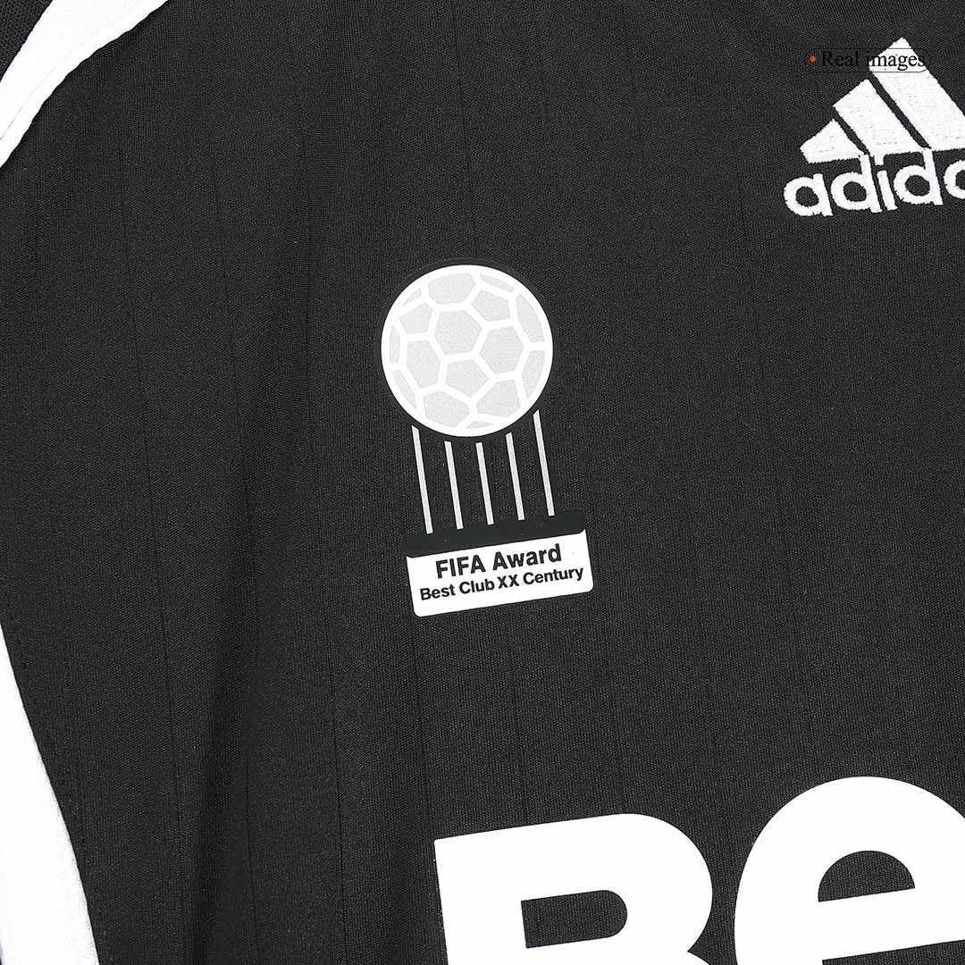 Retro SERGIO RAMOS #4 Real Madrid Mens Away Long Sleeve Soccer Jersey 2006/07 Black