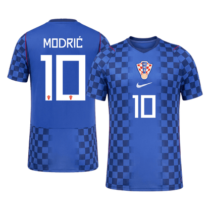 MODRIĆ #10 Croatia Mens Away Soccer Jersey World Cup 2026 Blue