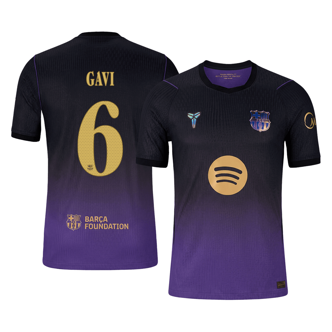 Barcelona Away Soccer Jersey 2026/27 – GAVI #6 – UCL (Player Version)