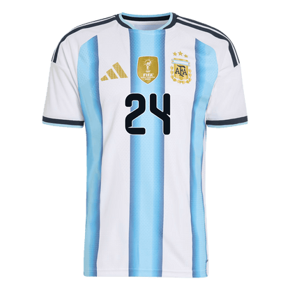 E. FERNANDEZ #24 Argentina Mens Home Soccer Jersey World Cup 2026 Blue&White - Player Version