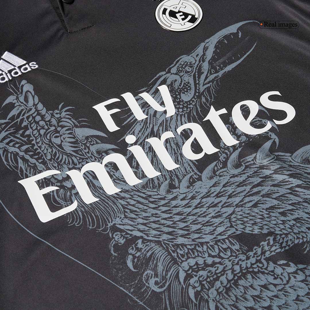 Retro RONALDO #7 Real Madrid Mens Third Away Soccer Jersey 2014/15 Black