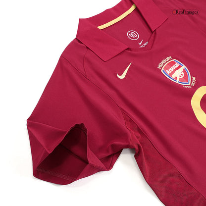 Retro BERGKAMP #10 Arsenal Mens Home Soccer Jersey 2005/06 Red
