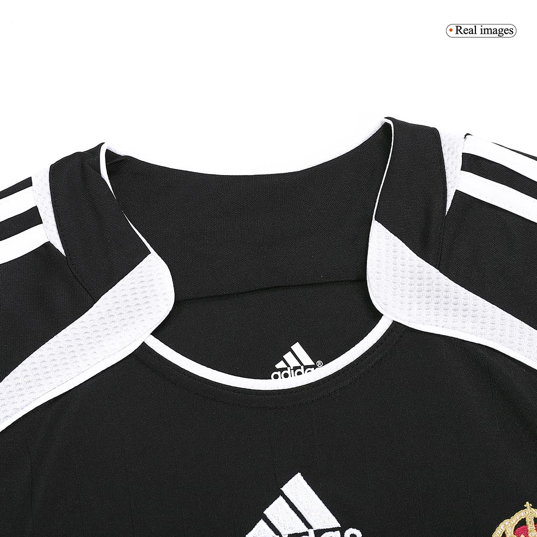 Retro RAUL #7 Real Madrid Mens Away Soccer Jersey 2006/07 Black
