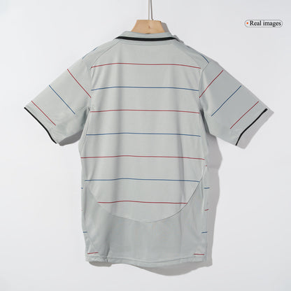 Retro Barcelona Mens Away Soccer Jersey 2003/04 Gray