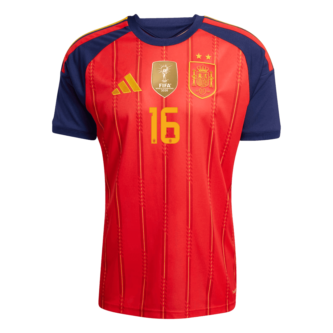 [Champion Edition] Spain Home Soccer Jersey World Cup 2026 – RODRIGO #16 (Player Version)