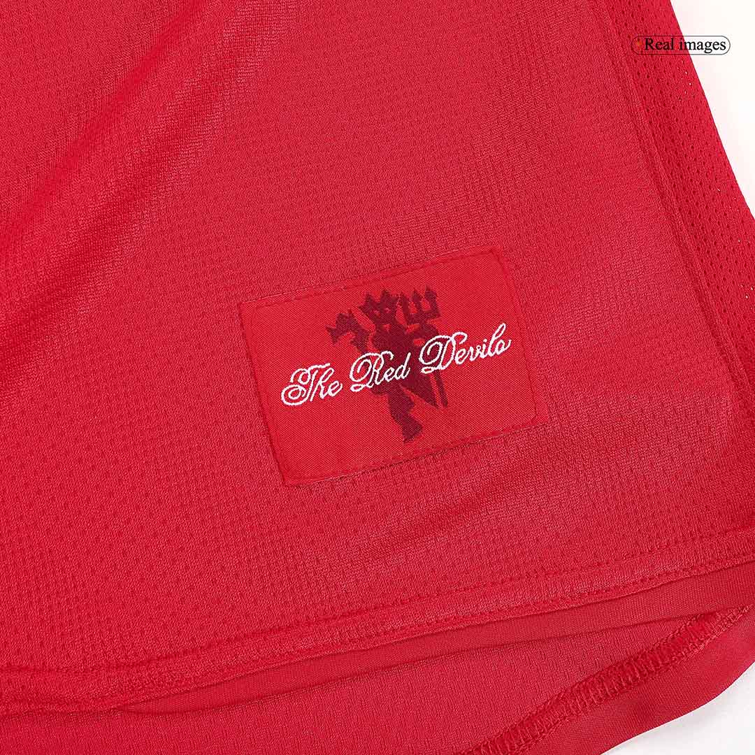 Retro SCHOLES #18 Manchester United Mens Home Long Sleeve Soccer Jersey UCL Final UCL 2007/08 Red