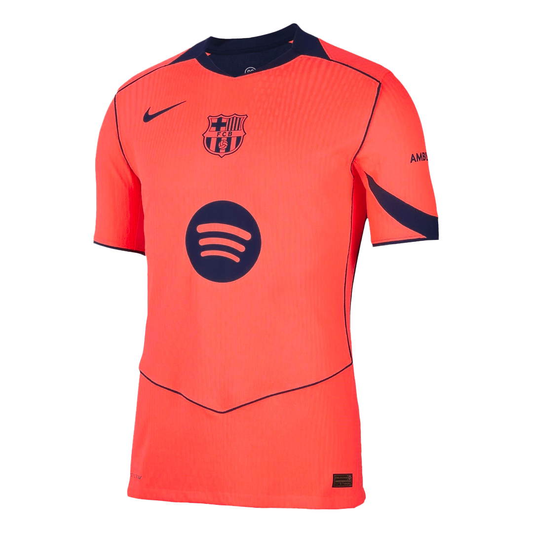 GAVI #6 Barcelona Mens Third Away Soccer Jersey UCL 2025/26 Orange - Player Version