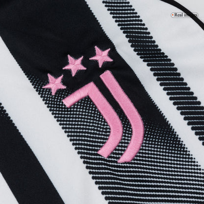 Juventus Mens Home Long Sleeve Soccer Jersey 2025/26 Black&White