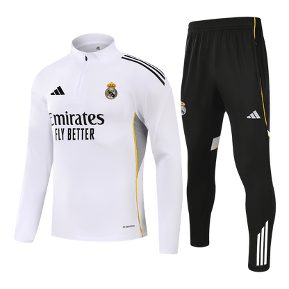 Real Madrid Kids Training Tracksuit Kit 2025/26 White