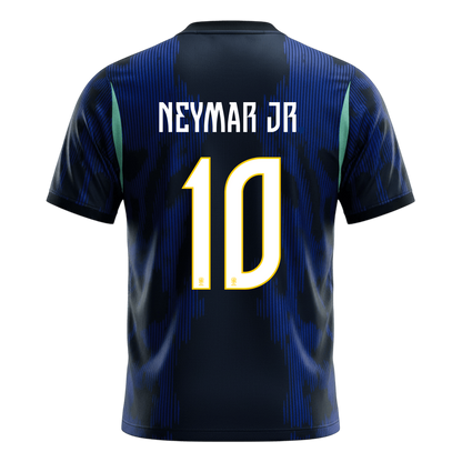 NEYMAR JR #10 Brazil Mens Away Soccer Jersey World Cup 2026 Navy