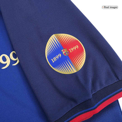 Retro KLUIVERT #9 Barcelona Mens Home Soccer Jersey 1999/00 Red&Blue